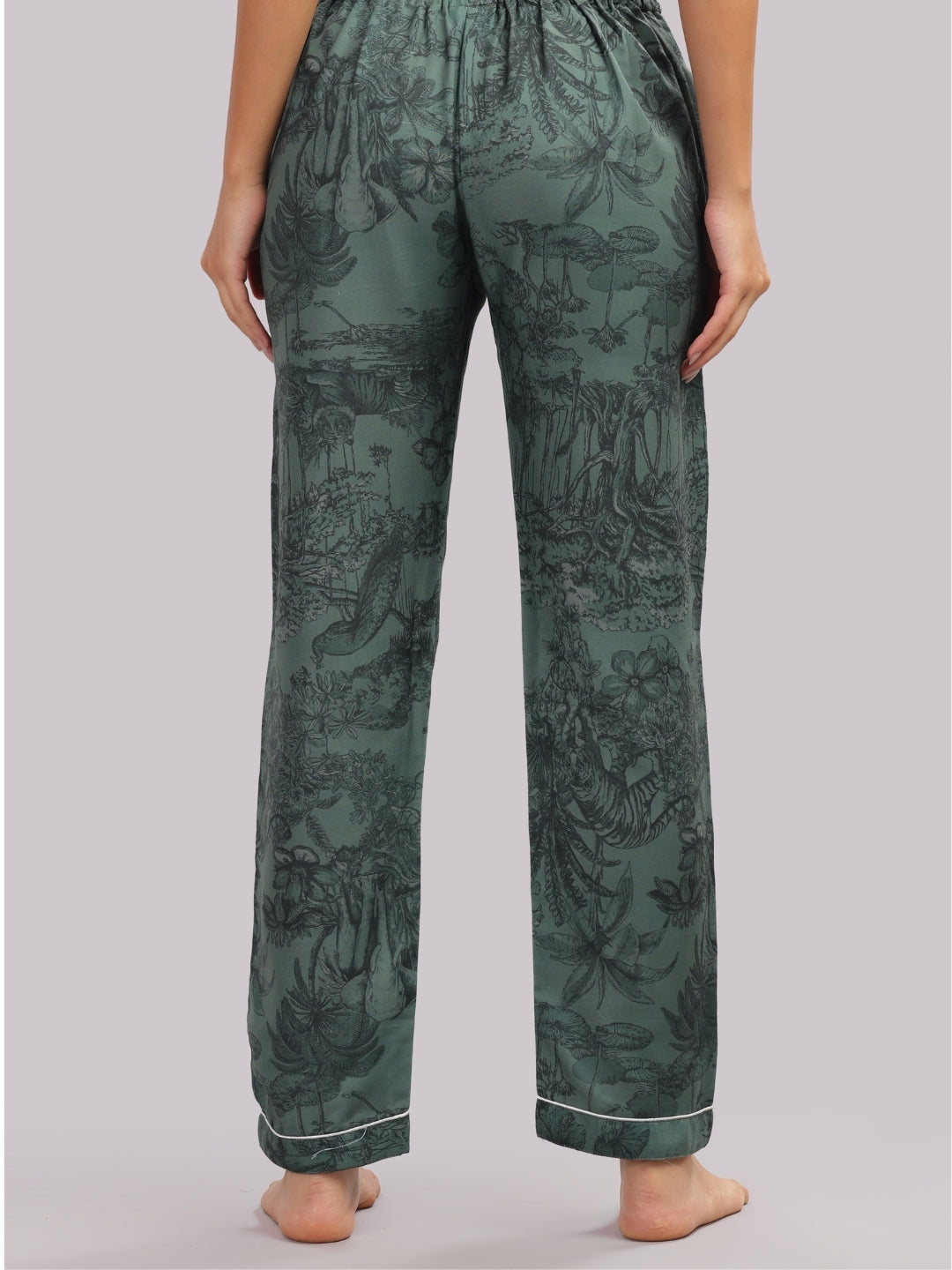J’adore Dior Forest Button Down Pj Set - Cotton Rayon Pj Set with Notched Collar