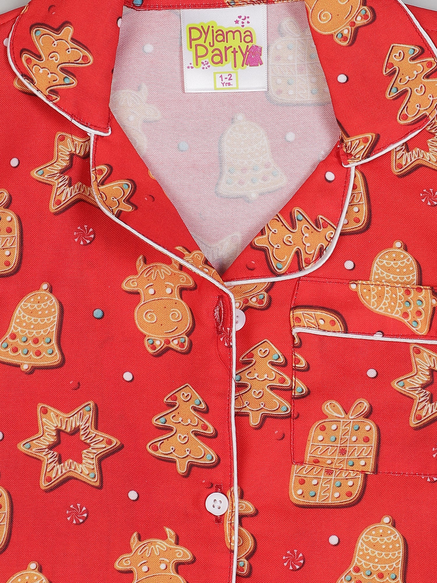 Cookie Wonderland Kids Pj Set - Cotton Rayon Pj Set with Notched Collar