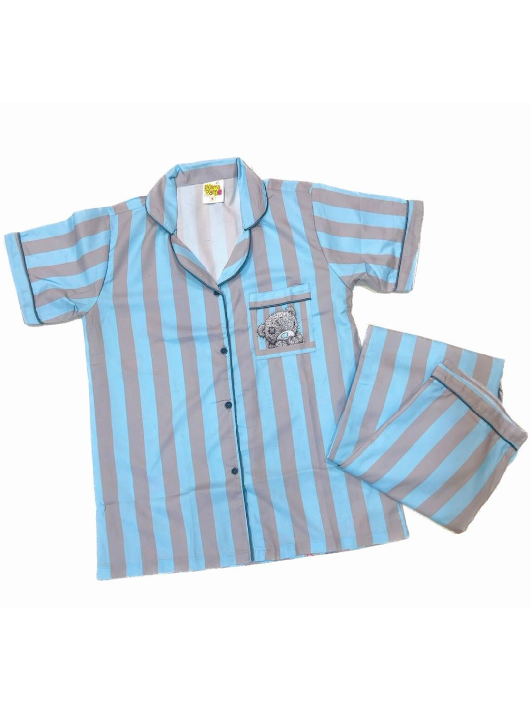 Me To You Button Down Pj Set - Cotton Rayon Pj Set with Notched Collar