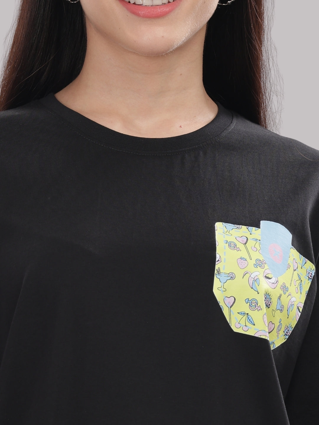 Yellow Pop T-shirt Pj Set - Oversized Tshirt with Pj Combo
