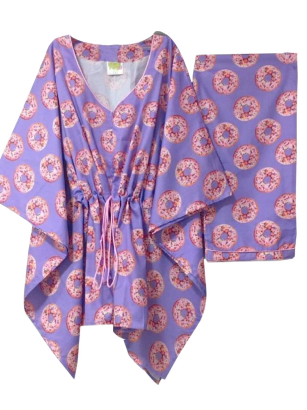 Donut Darling Kaftan Pj Set - Pure Cotton Pj Set in Kaftan Style