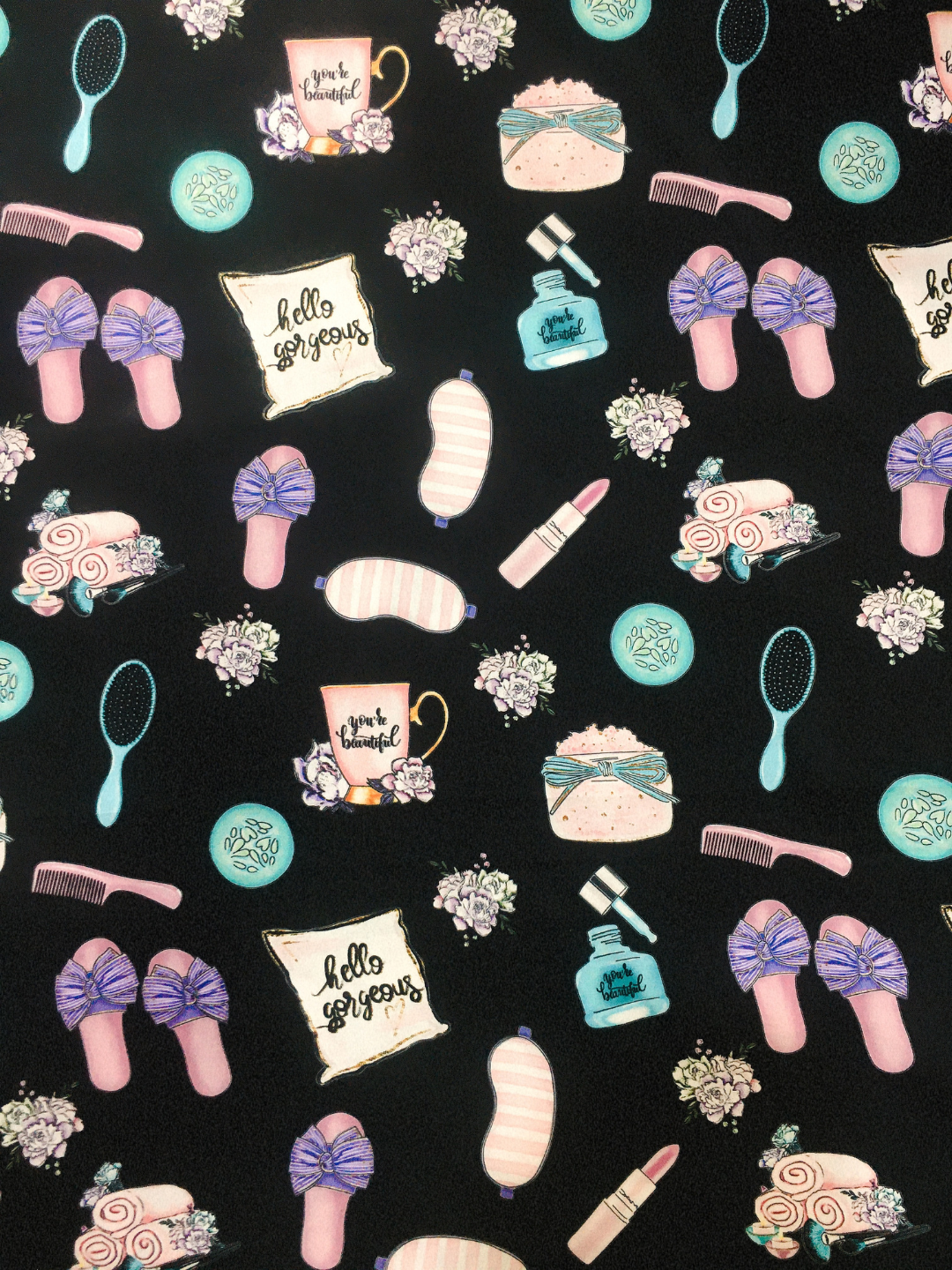 Spa Time Henley Neck Pj Set - Pure Cotton Pj Set in Round Neckline Style