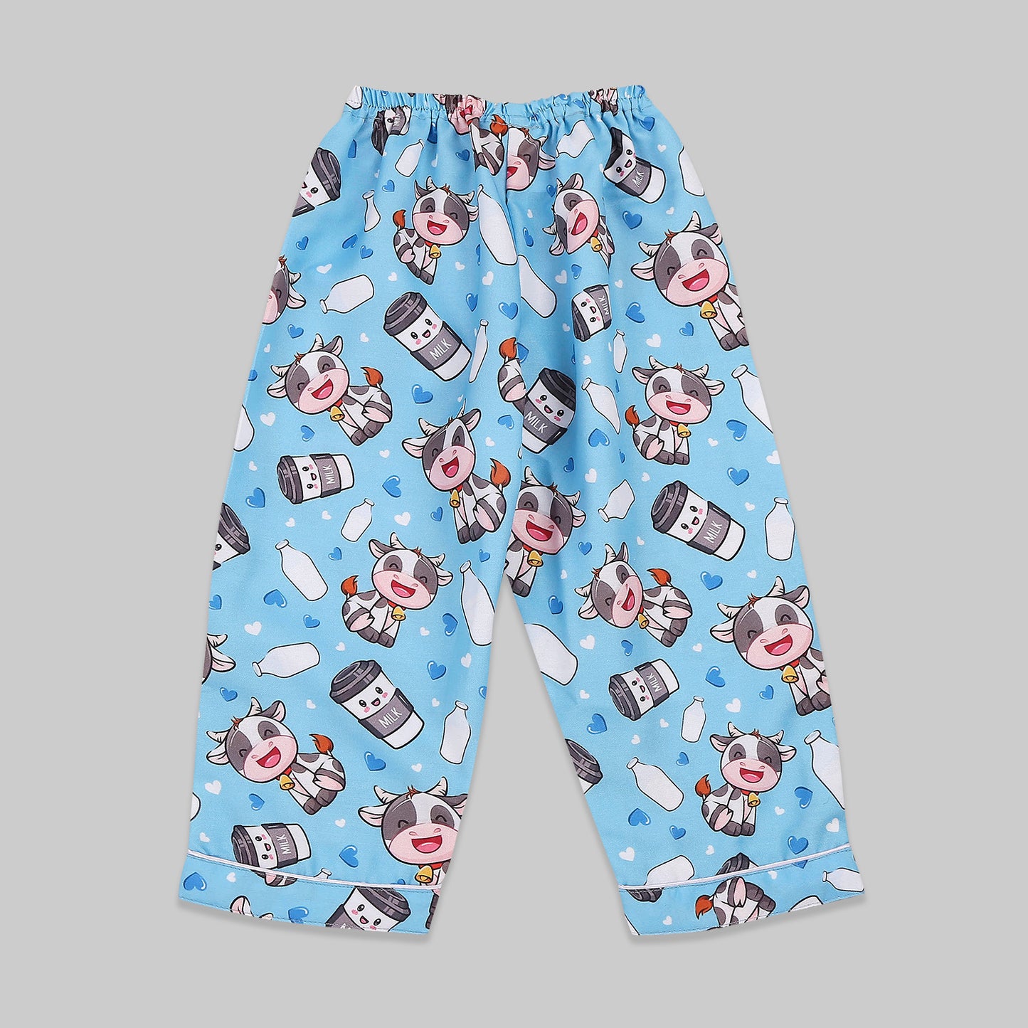 Moo Moo Milk Cotton Rayon Kids Pj Set with Notched Collar