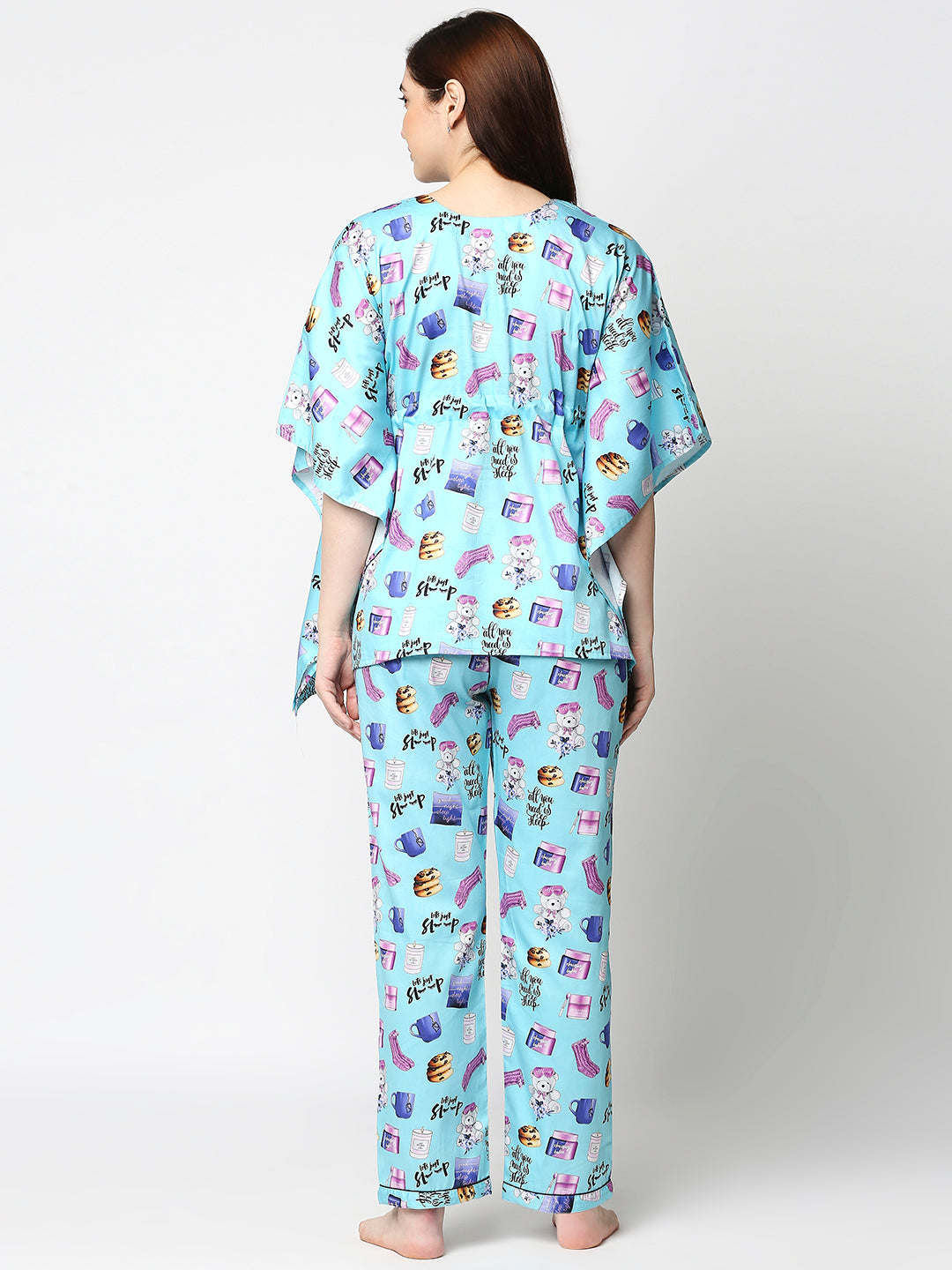 Snooze Fest Kaftan Pj Set - Pure Cotton Pj Set in Kaftan Style