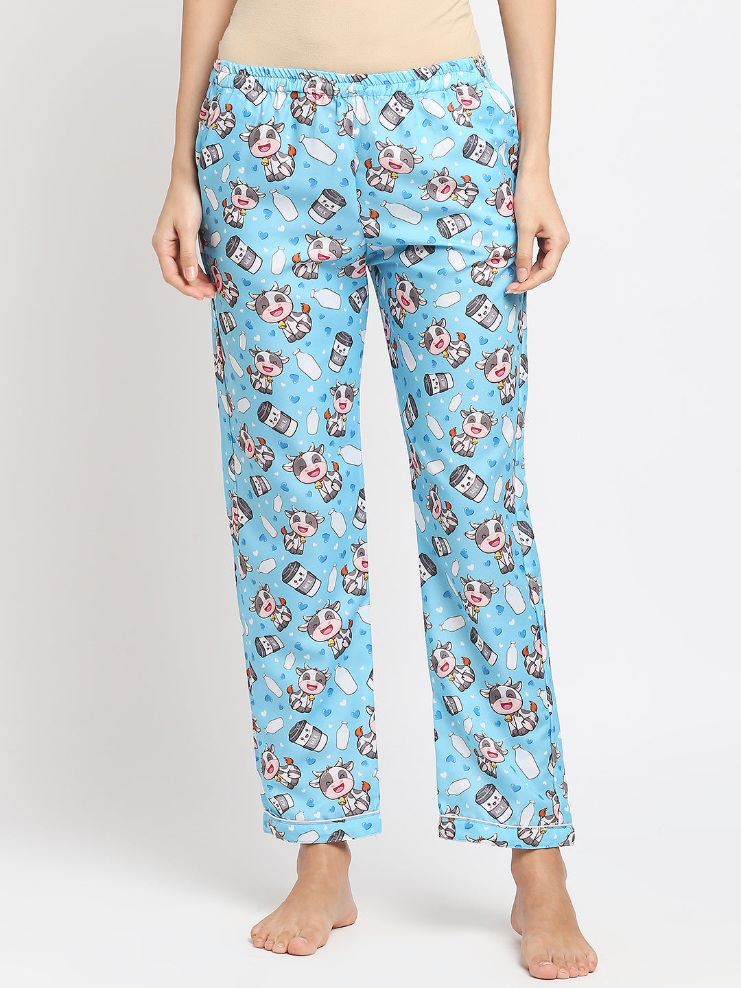 Moo Moo Milk Button Down Pj Set - Cotton Rayon Pj Set with Notched Collar