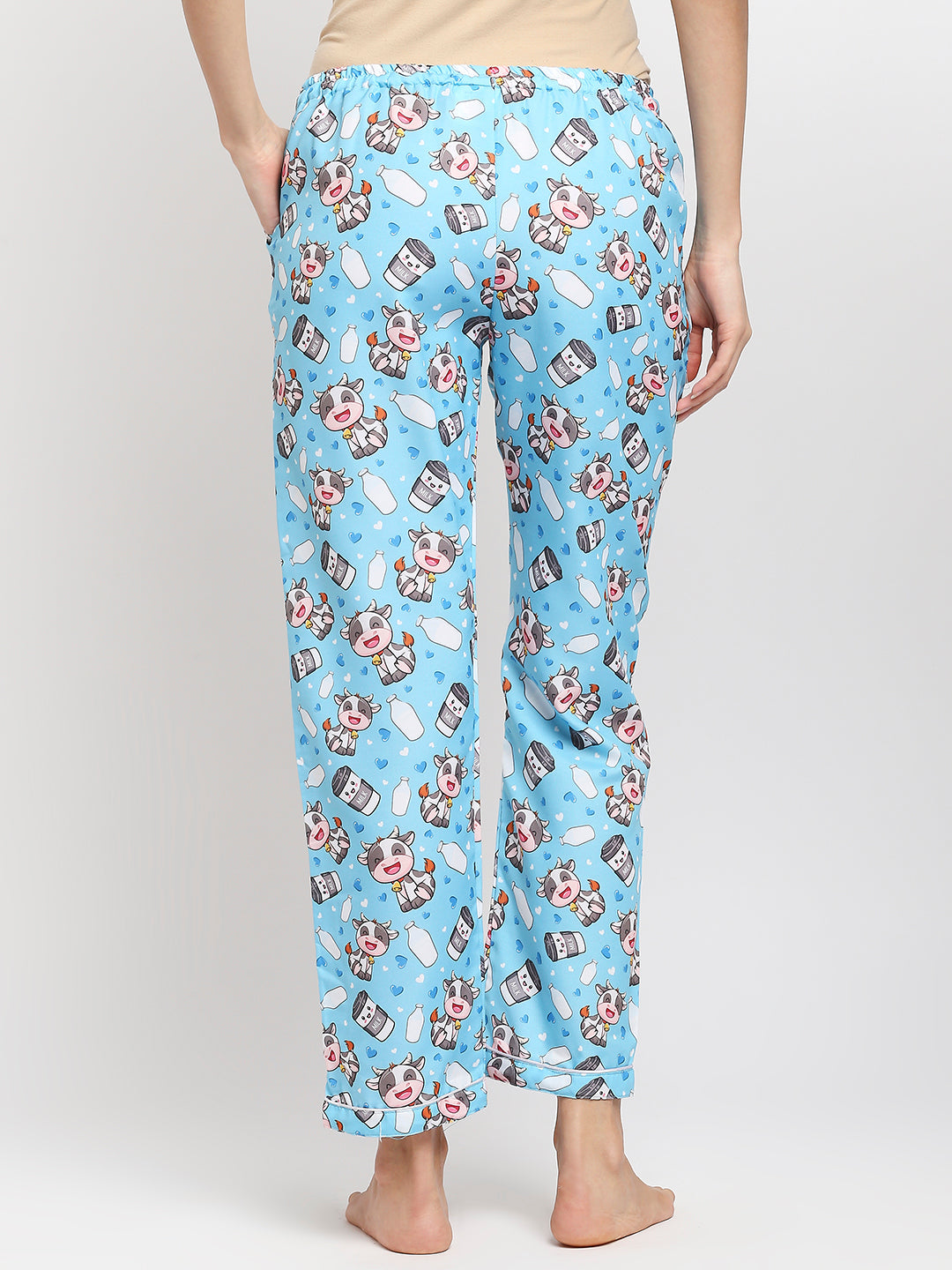 Moo Moo Milk Button Down Pj Set - Cotton Rayon Pj Set with Notched Collar