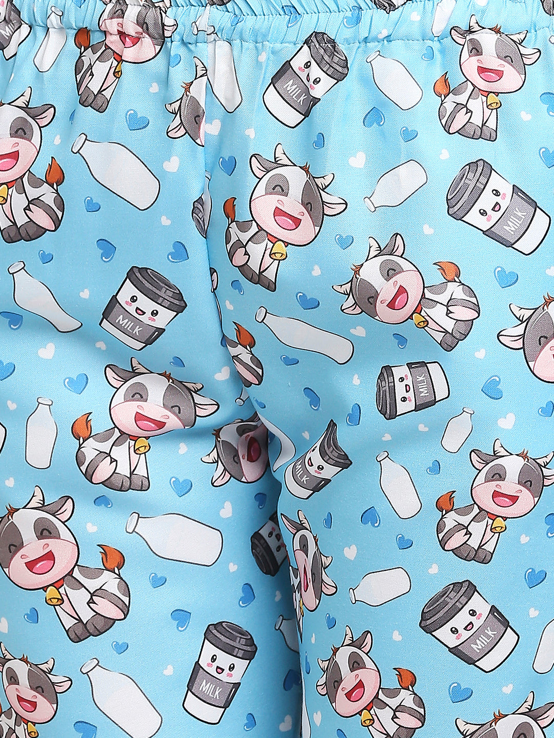 Moo Moo Milk Button Down Pj Set - Cotton Rayon Pj Set with Notched Collar