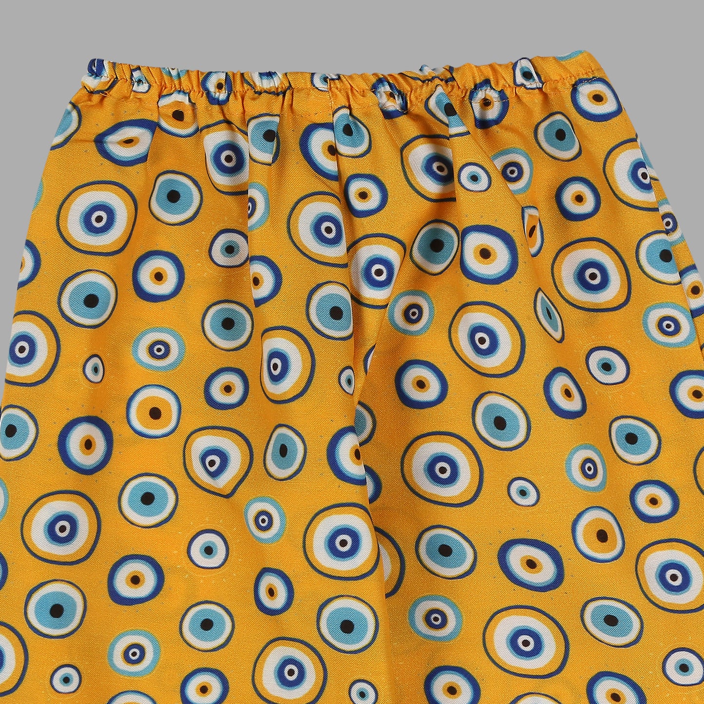 Evil Eye Cotton Rayon Kids Pj Set with Notched Collar
