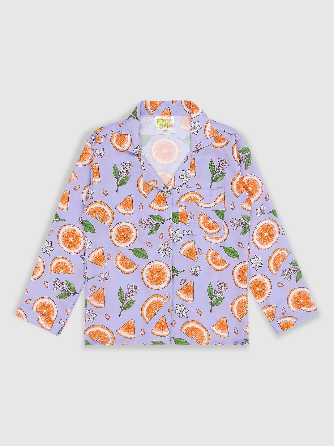 Naarangi Kids Pj Set - Cotton Rayon Pj Set with Notched Collar