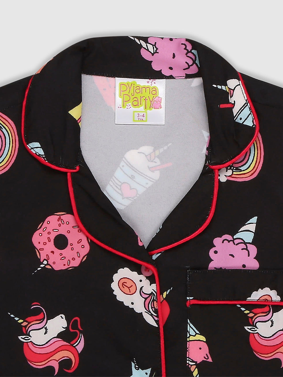 Sweet Treats Kids Pj Set - Cotton Rayon Pj Set with Notched Collar