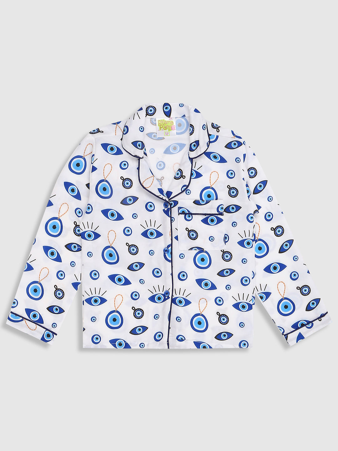 Good Vibes Only Kids Pj Set - Cotton Rayon Pj Set with Notched Collar