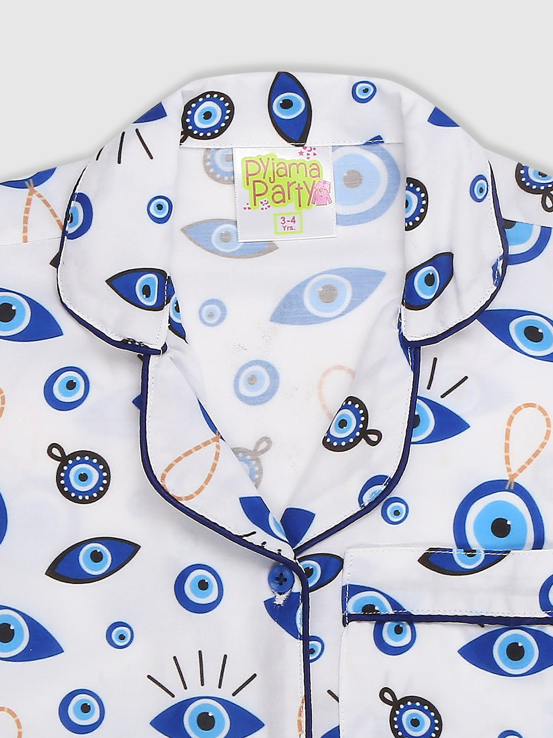 Good Vibes Only Kids Pj Set - Cotton Rayon Pj Set with Notched Collar