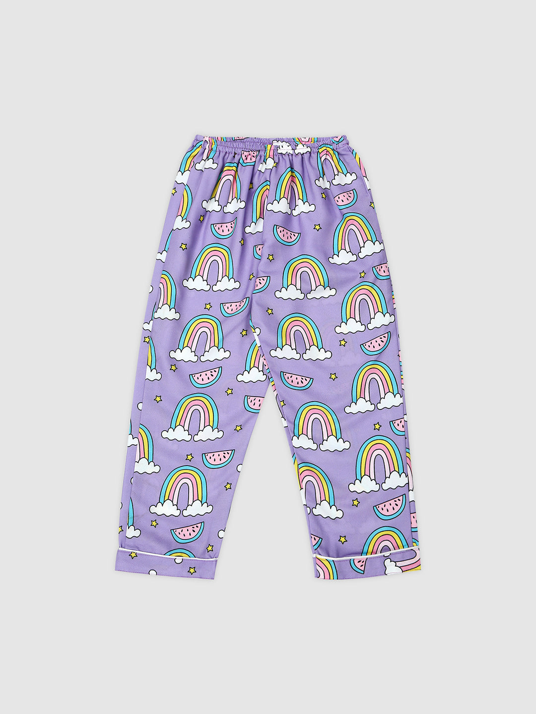 Rainbow Chaser Kids Pj Set - Cotton Rayon Pj Set with Notched Collar