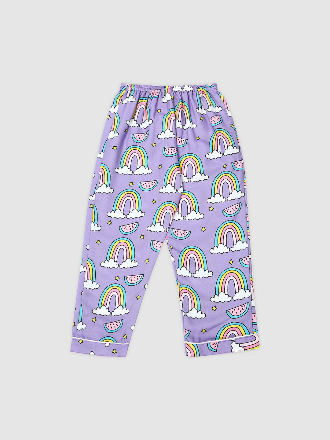 Rainbow Chaser Kids Pj Set - Cotton Rayon Pj Set with Notched Collar