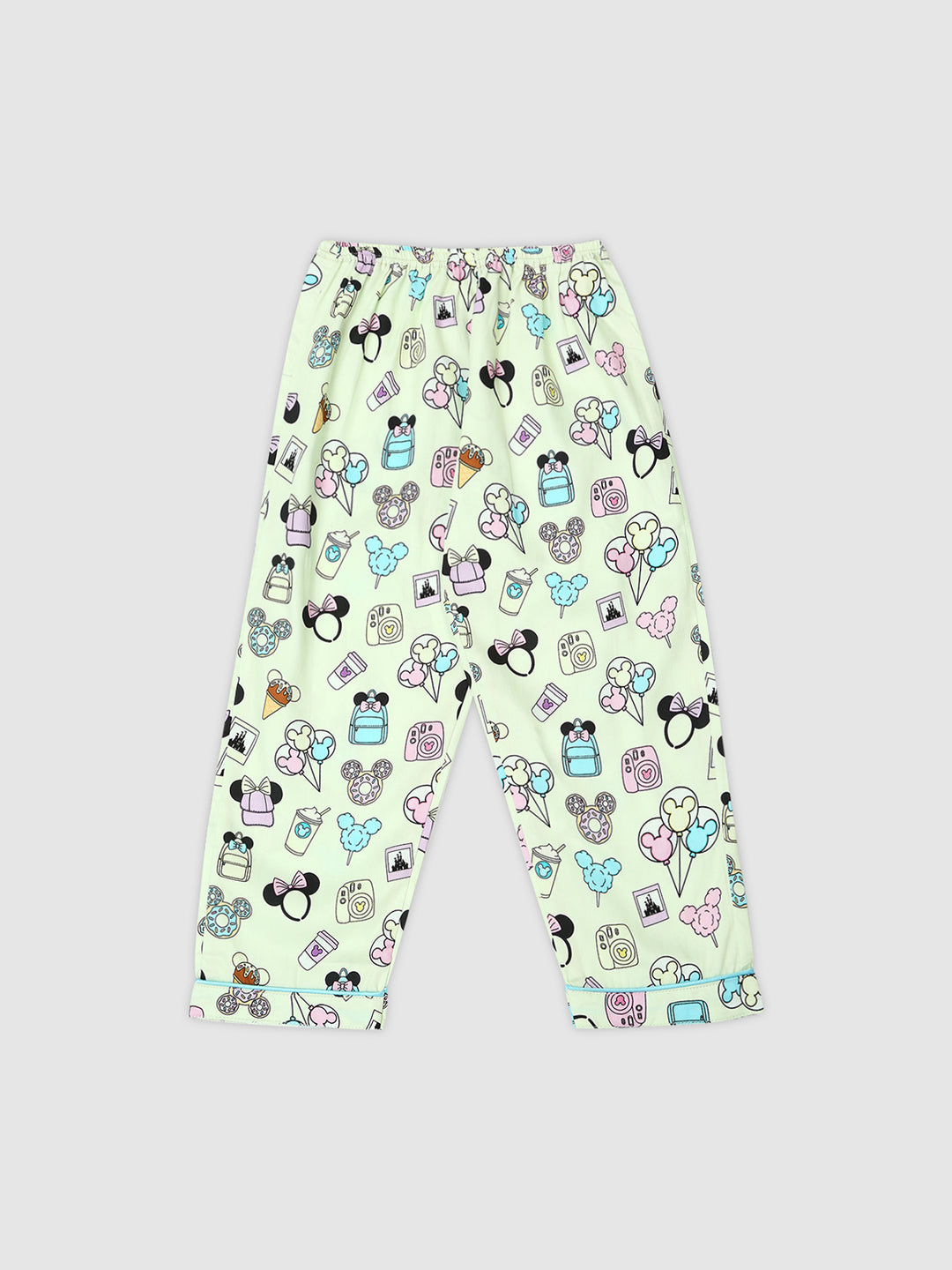 Mickey Mouse Clubhouse Kids Button Down Pj Set - Pure Cotton Pj Set with Notched Collar