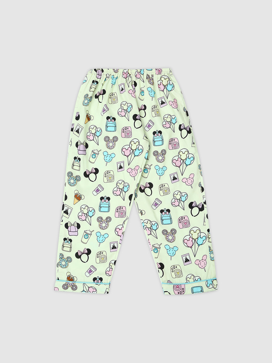 Mickey Mouse Clubhouse Kids Button Down Pj Set - Pure Cotton Pj Set with Notched Collar