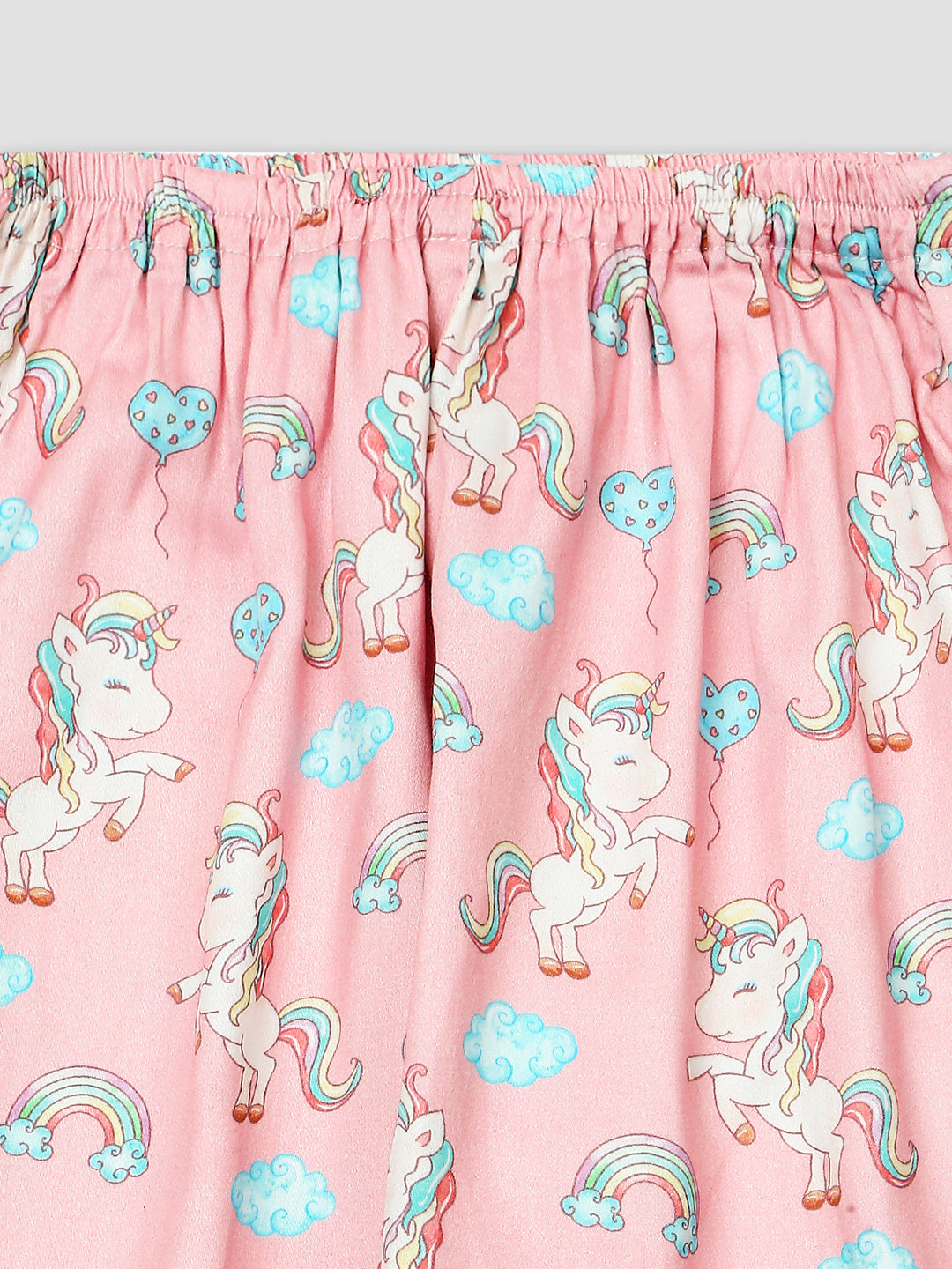 Unicorn Utopia Kids Button Down Pj Set - Pure Cotton Pj Set with Notched Collar