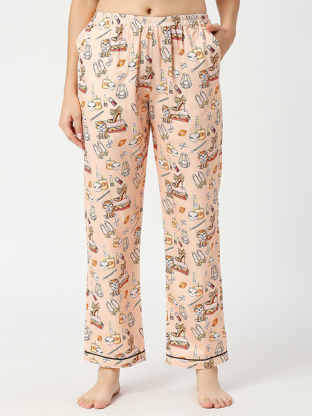 Catwoman Button Down Pj Set - Pure Cotton Pj Set with Notched Collar