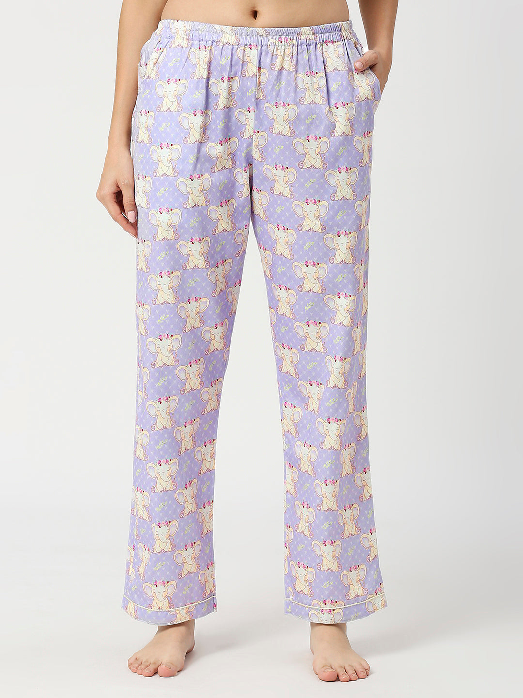 Elephantastic Button Down Pj Set - Pure Cotton Pj Set with Notched Collar