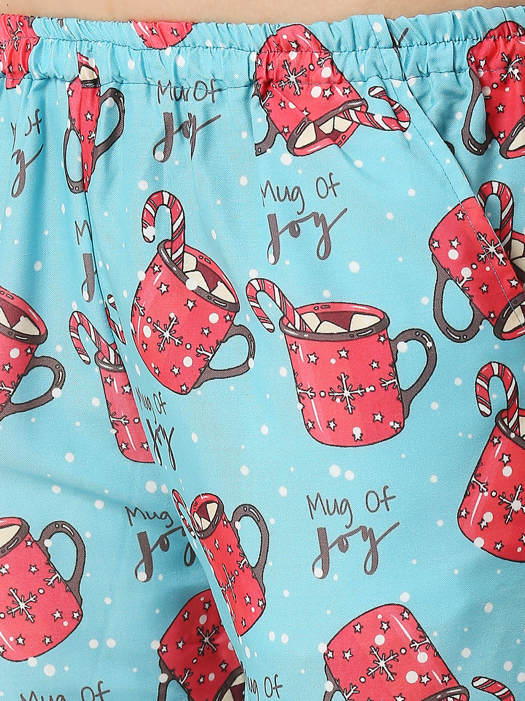 Cuppa Joy Button Down Pj Set - Cotton Rayon Pj Set with Notched Collar