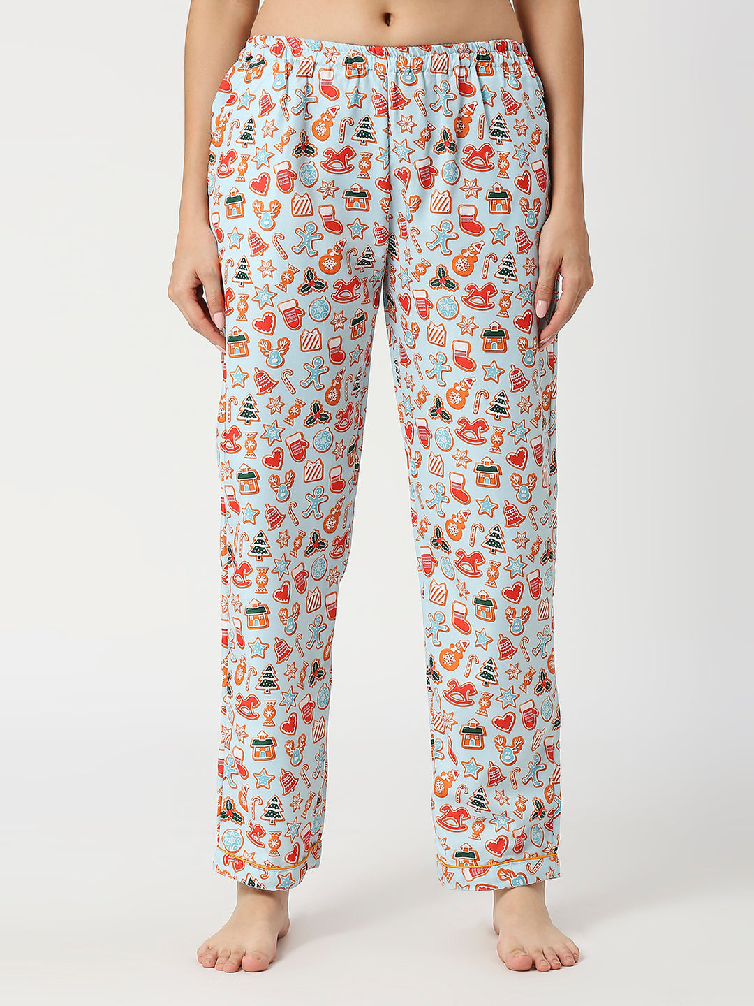 Christmas Cookies Button Down Pj Set - Cotton Rayon Pj Set with Notched Collar