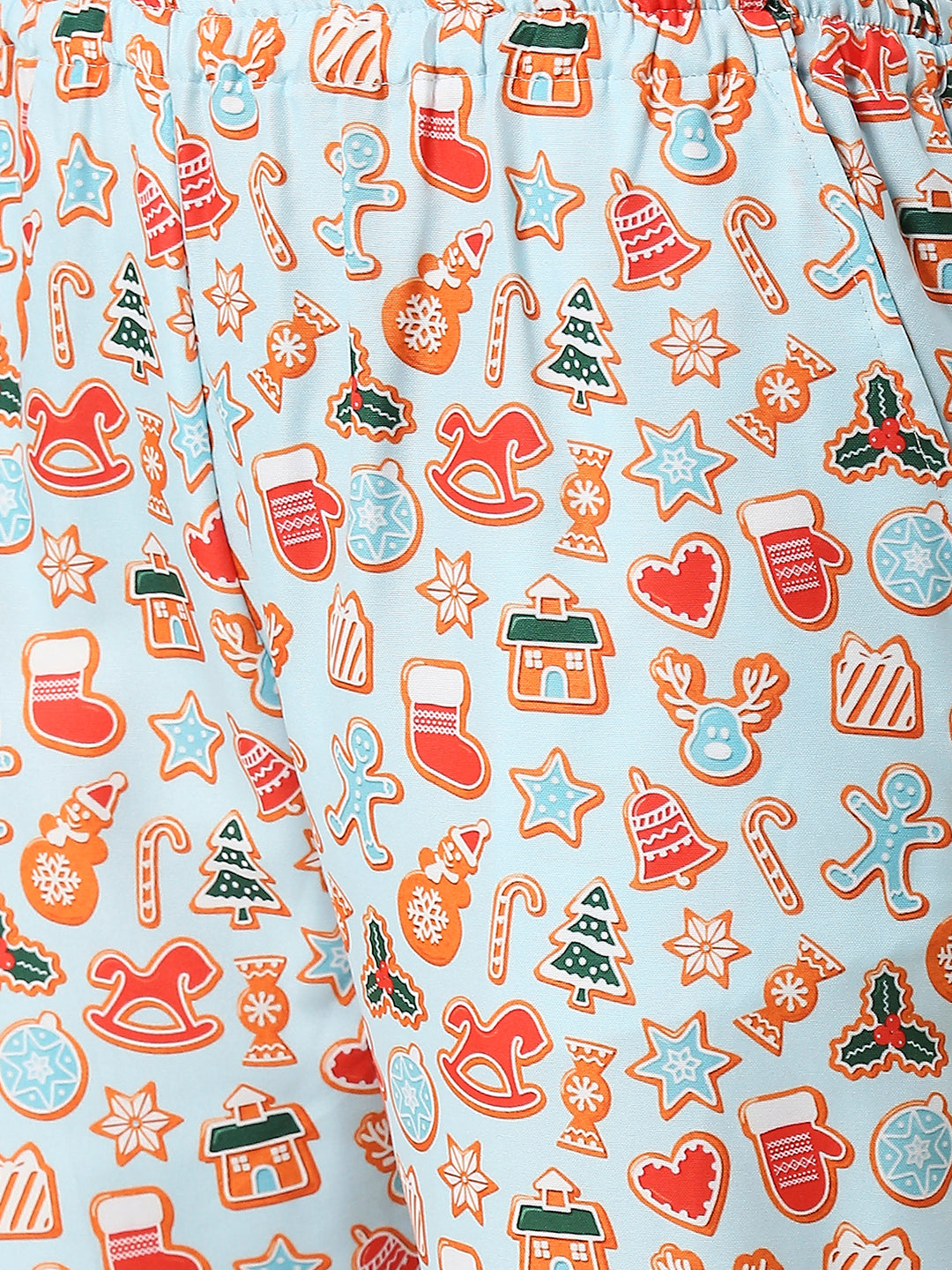 Christmas Cookies Button Down Pj Set - Cotton Rayon Pj Set with Notched Collar