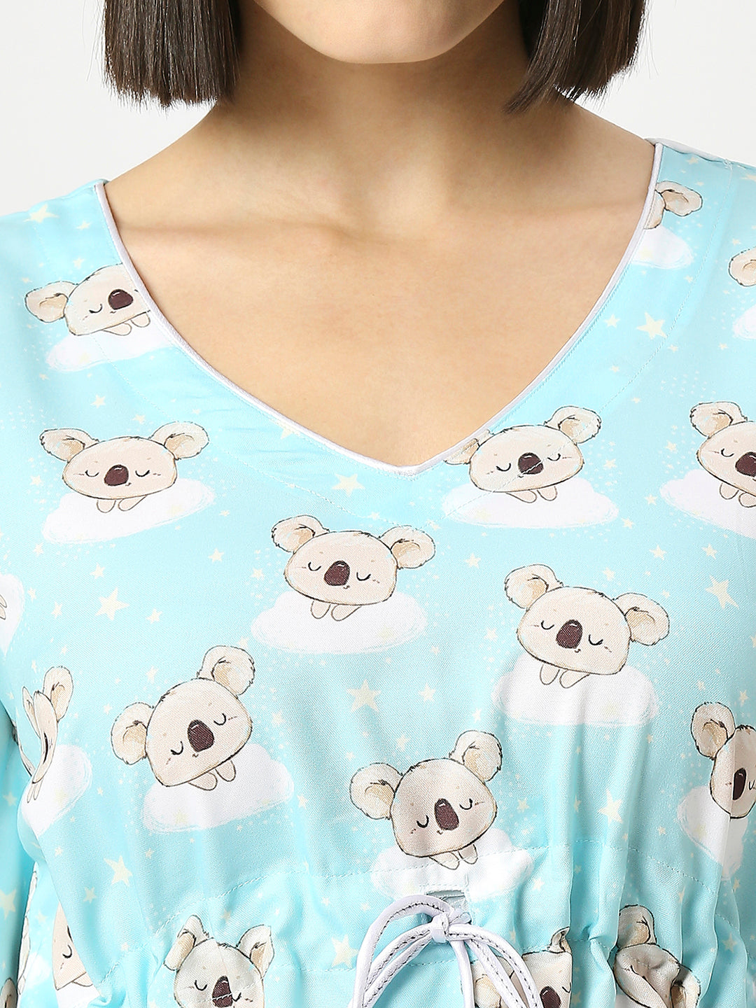 Koala Bear Kaftan Pj Set - Cotton Rayon Pj Set in Kaftan Style