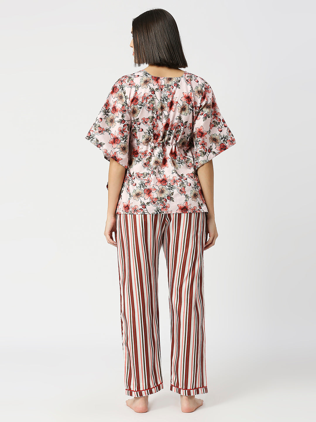 Floral Dreams Kaftan Pj Set - Pure Cotton Pj Set in Kaftan Style