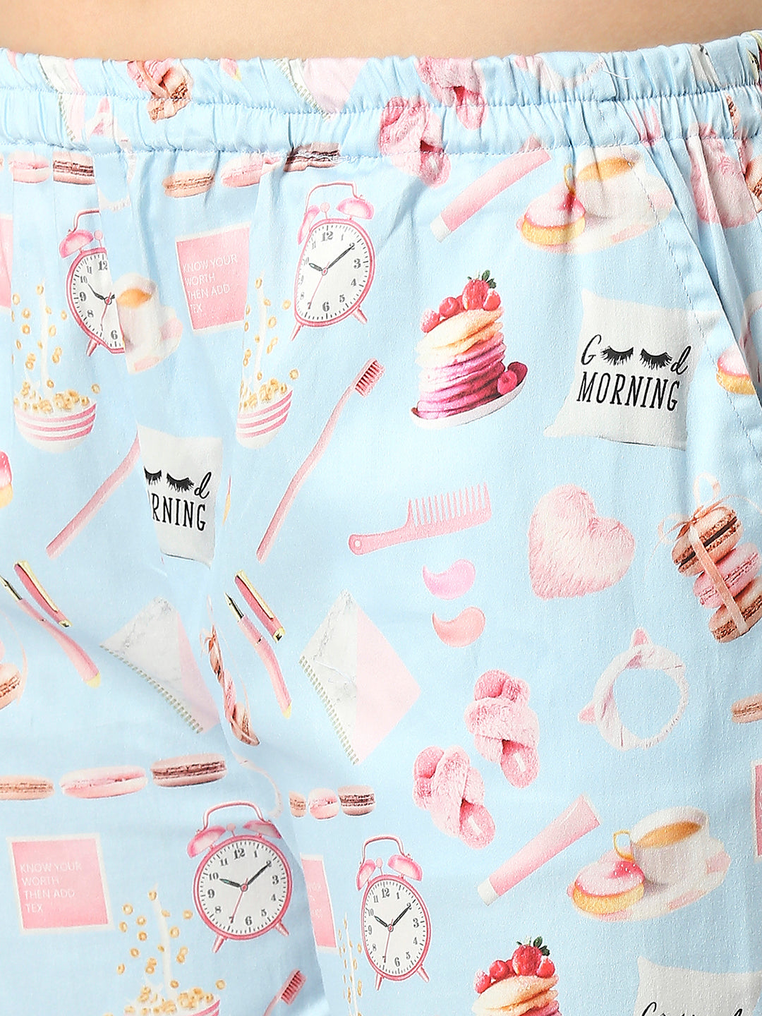 Good Morning Button Down Pj Set - Pure Cotton Pj Set with Notched Collar