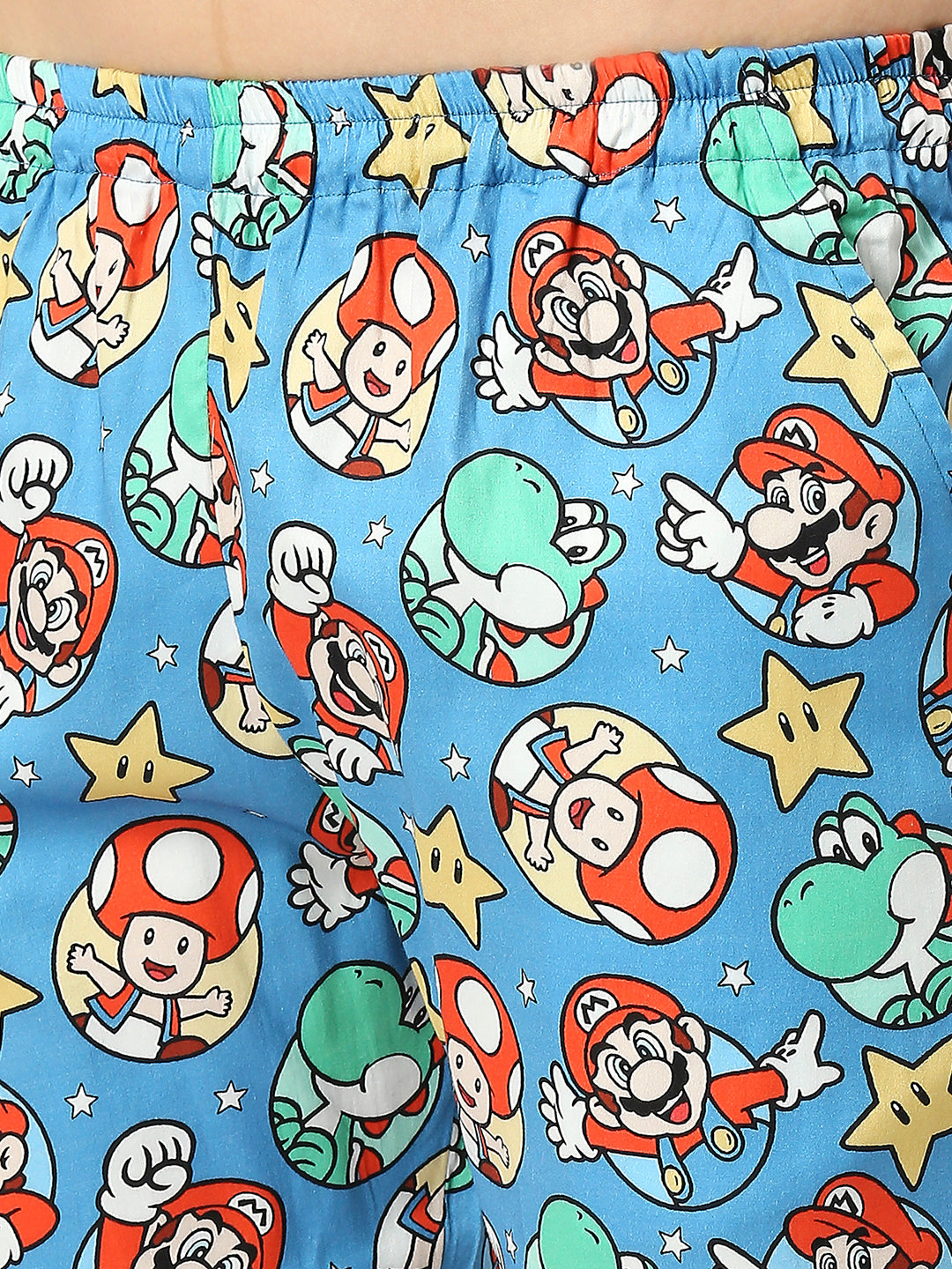 Super Mario Button Down Pj Set - Pure Cotton Pj Set with Notched Collar