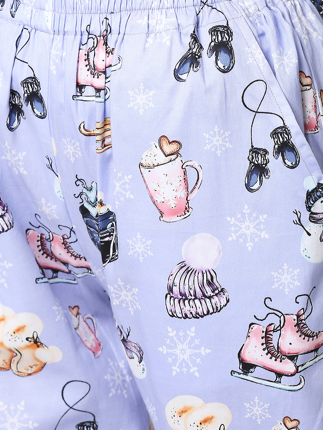 Cozy Winter Button Down Pj Set - Pure Cotton Pj Set with Notched Collar