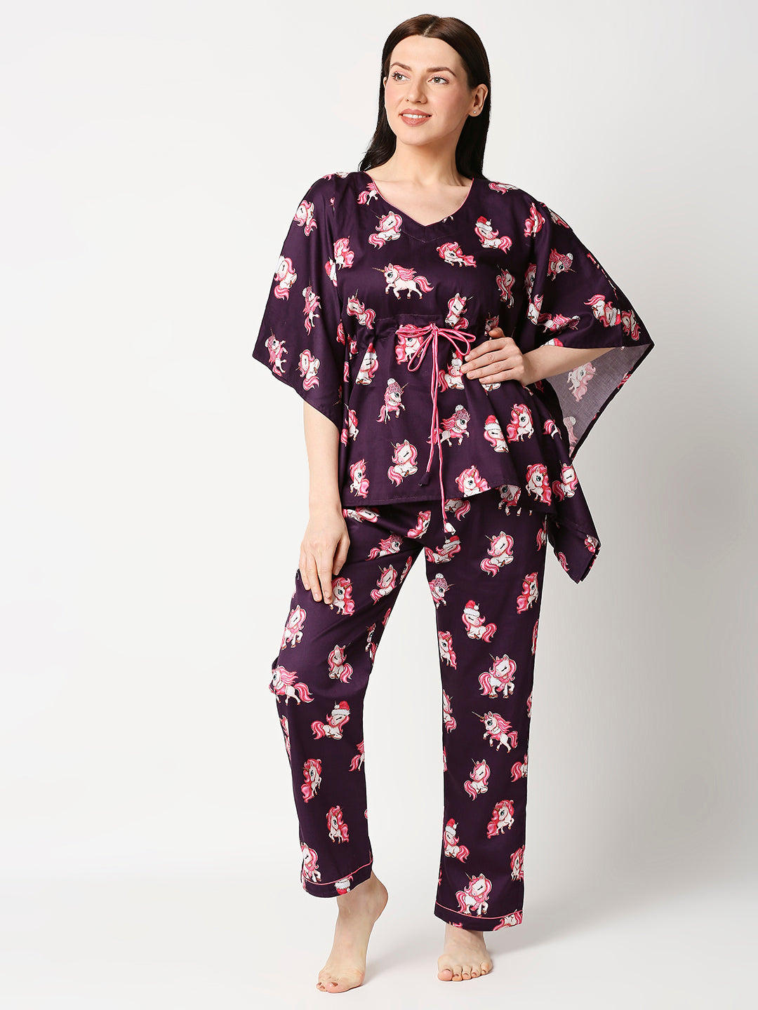 Unicorn Fantasy Kaftan Pj Set - Pure Cotton Pj Set in Kaftan Style