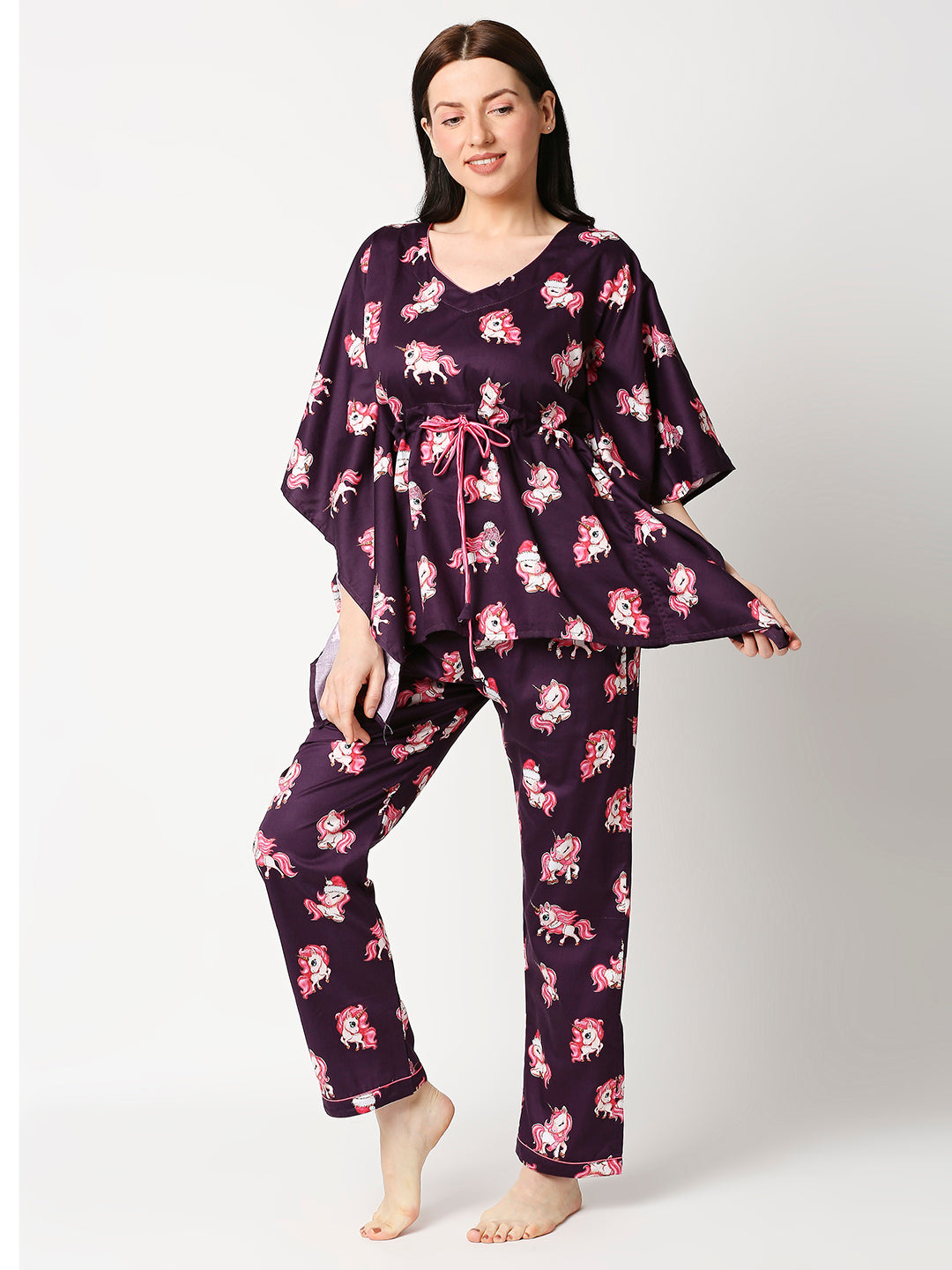 Unicorn Fantasy Kaftan Pj Set - Pure Cotton Pj Set in Kaftan Style