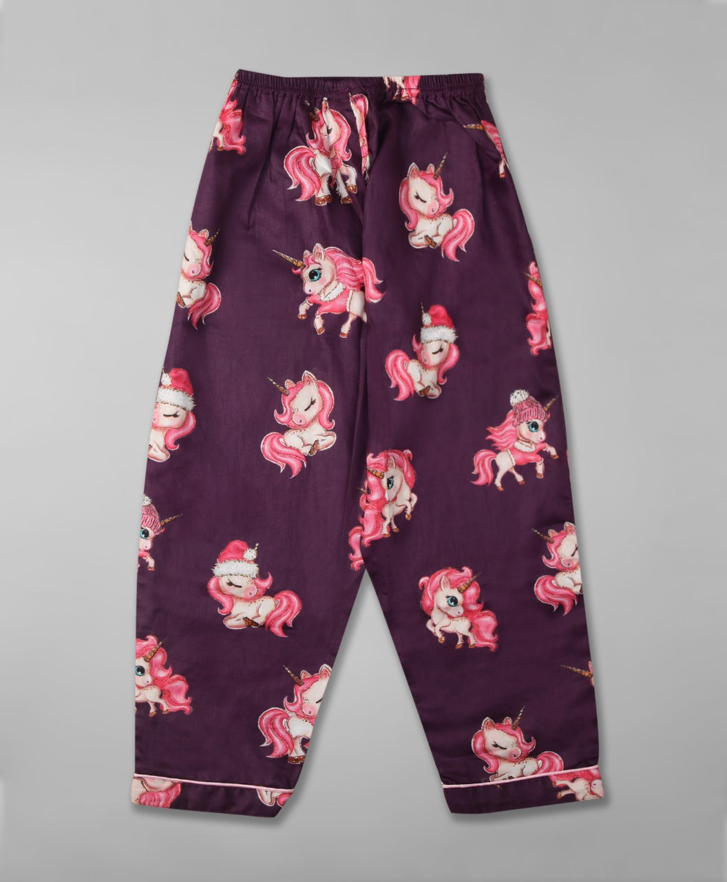 Unicorn Fantasy Kids Button Down Pj Set - Pure Cotton Pj Set with Notched Collar