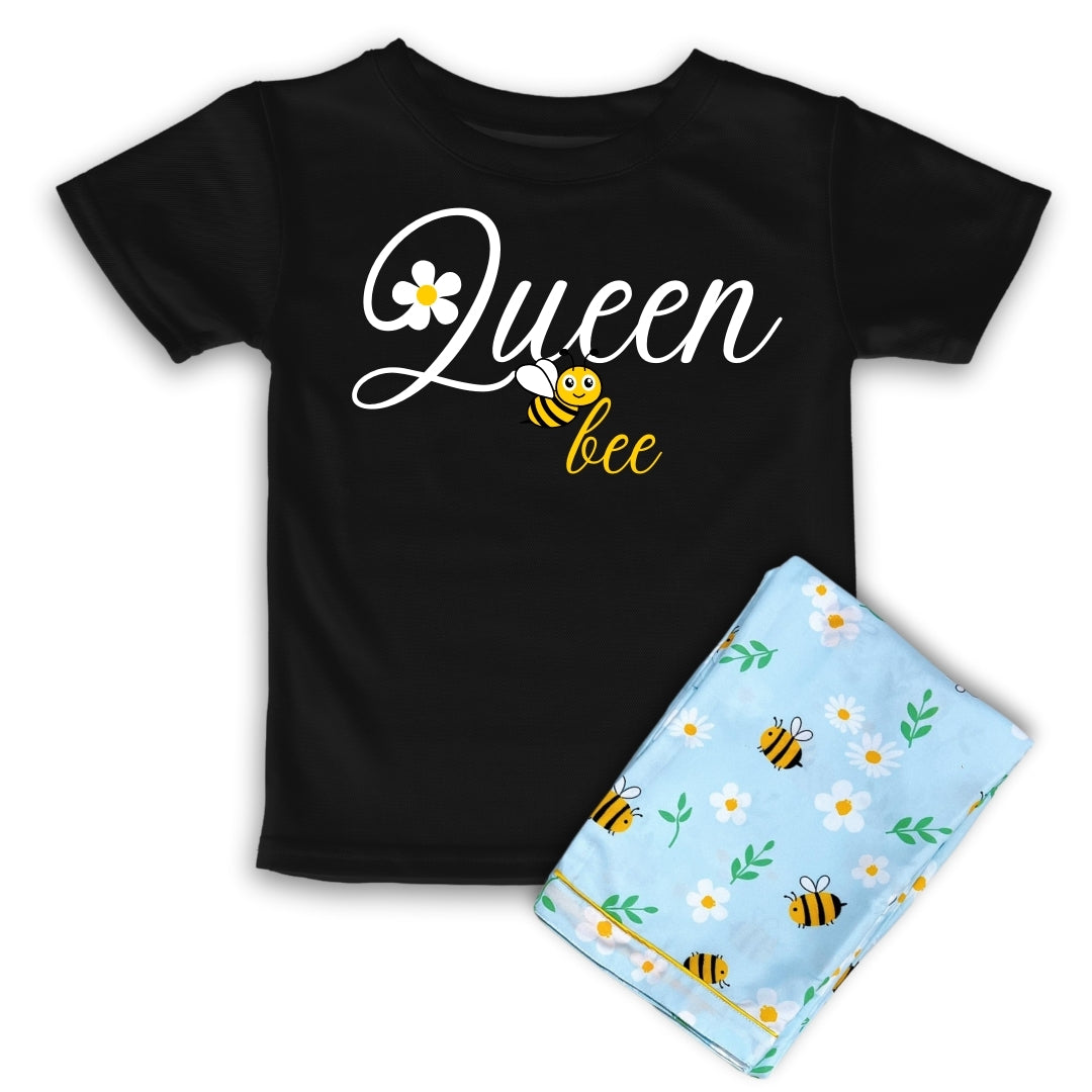Busy Bee T-shirt Pj Set - Oversized Tshirt with Pj Combo