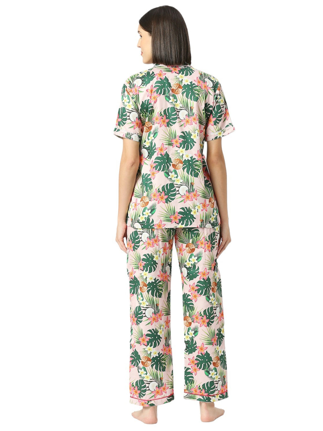 Coco Bliss Button Down Pj Set - Pure Cotton Pj Set with Notched Collar