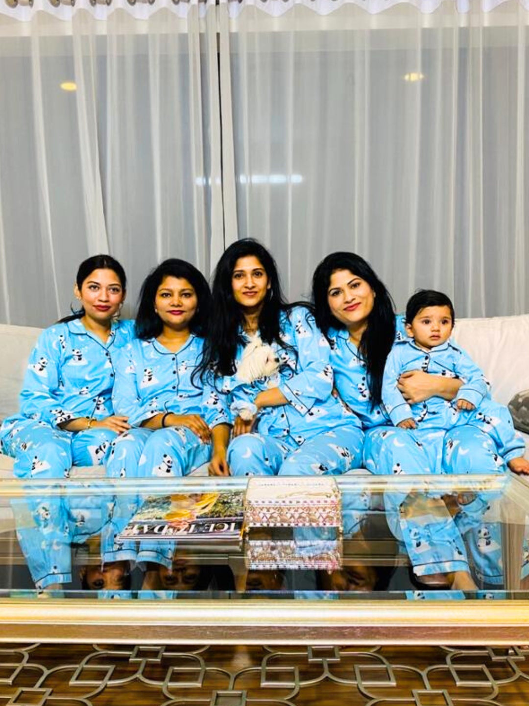 Dreaming Panda Pure Cotton Mom & Kids Twinning PJ Set