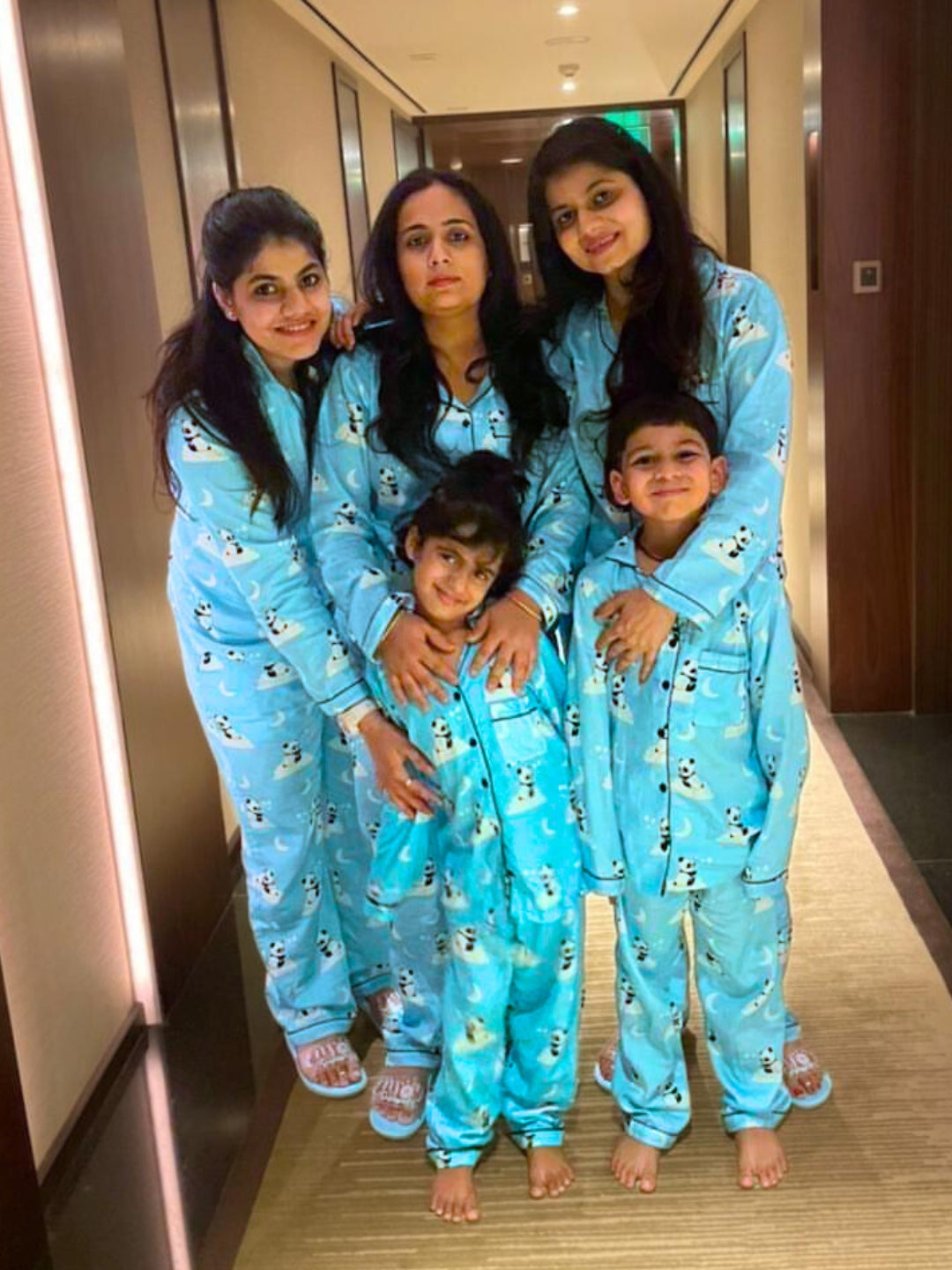 Dreaming Panda Pure Cotton Mom & Kids Twinning PJ Set