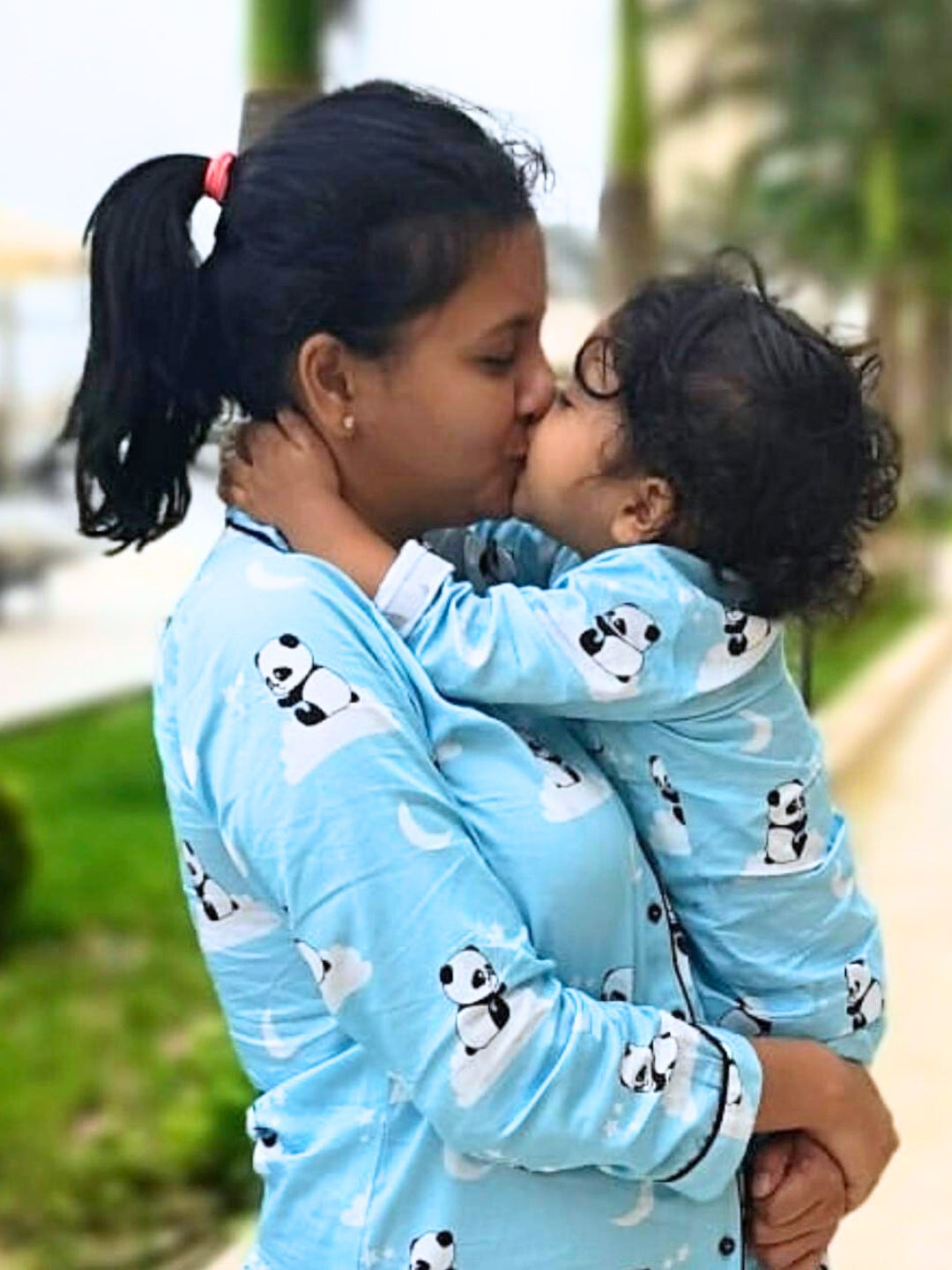 Dreaming Panda Pure Cotton Mom & Kids Twinning PJ Set