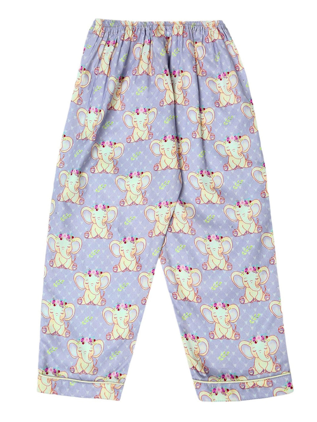 Elephantastic Kids Button Down Pj Set - Pure Cotton Pj Set with Notched Collar