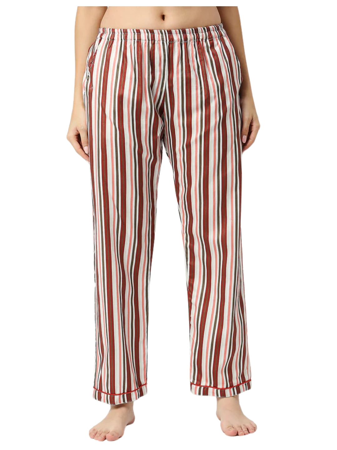 Floral Dreams Henley Neck Pj Set - Pure Cotton Pj Set in Round Neckline Style