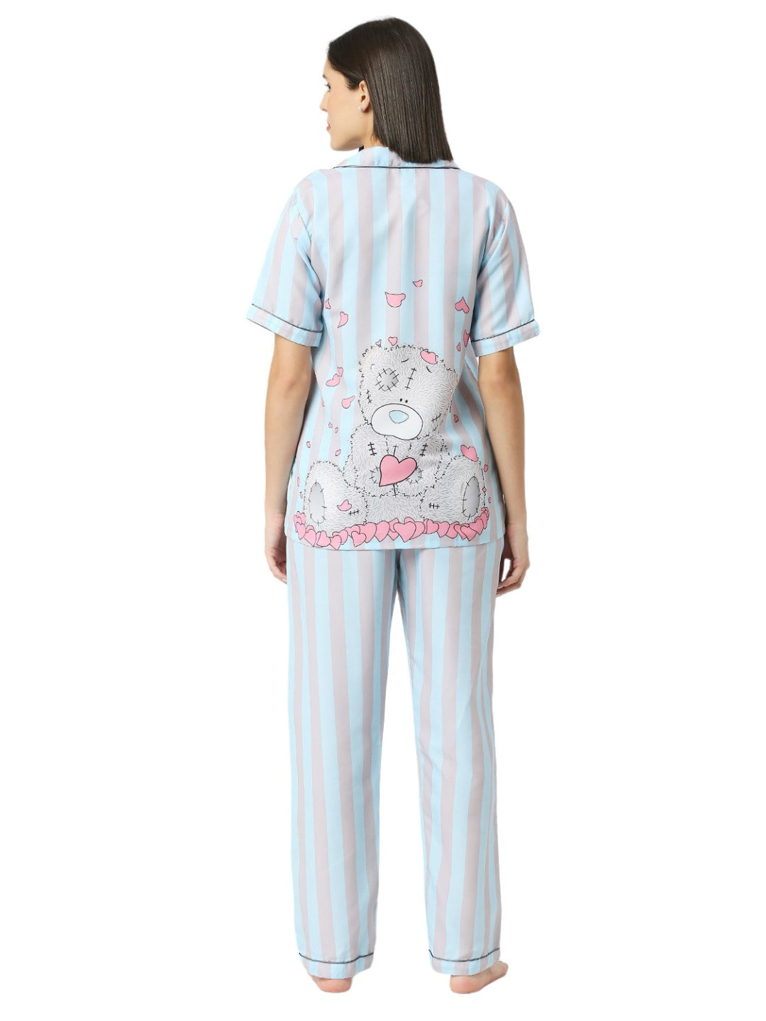 Me To You Button Down Pj Set - Cotton Rayon Pj Set with Notched Collar