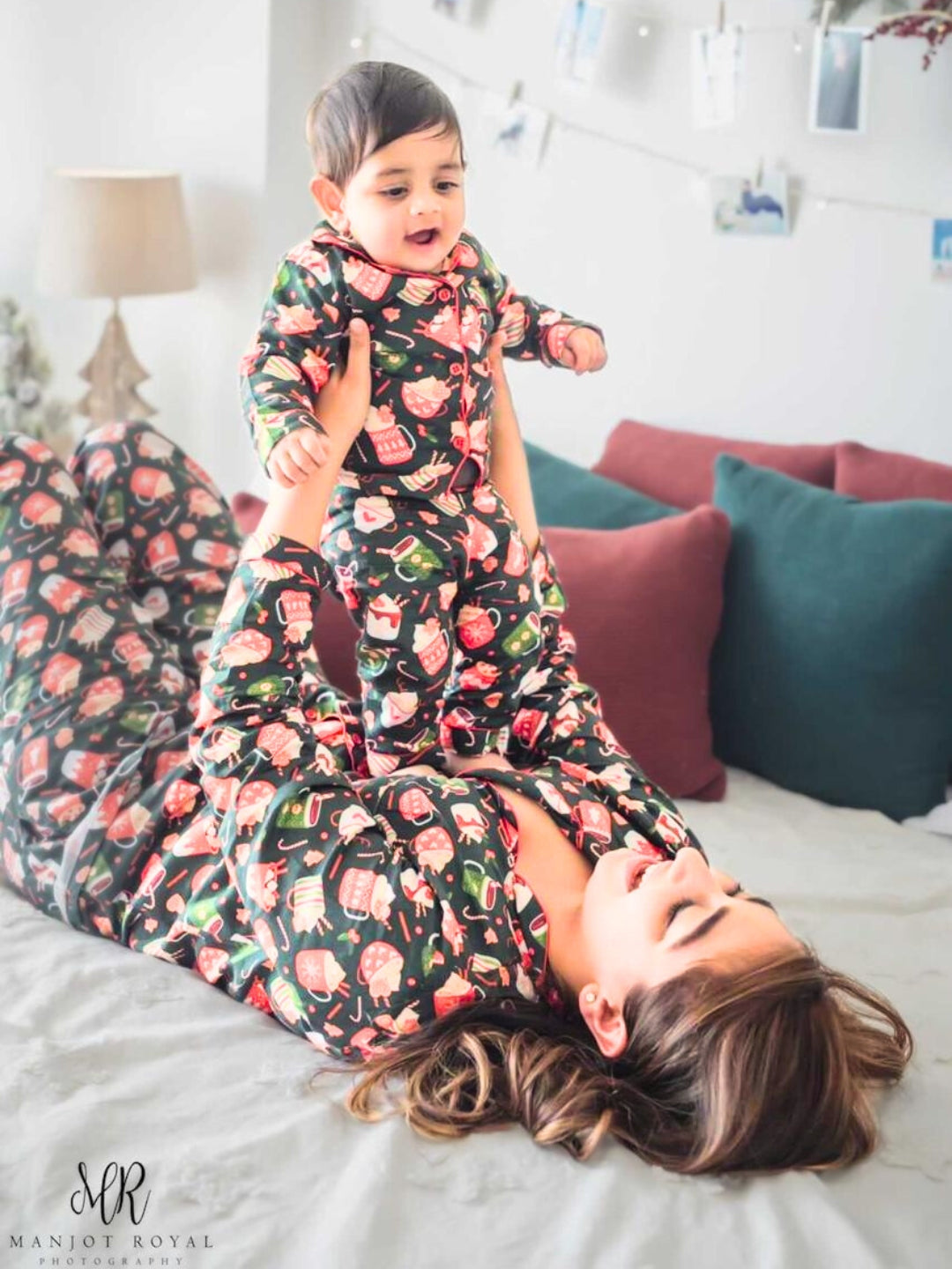 Mug Of Joy Pure Cotton Mom & Kids Twinning PJ Set