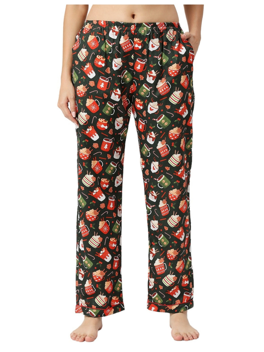 Mug Of Joy Button Down Pj Set - Pure Cotton Pj Set with Notched Collar