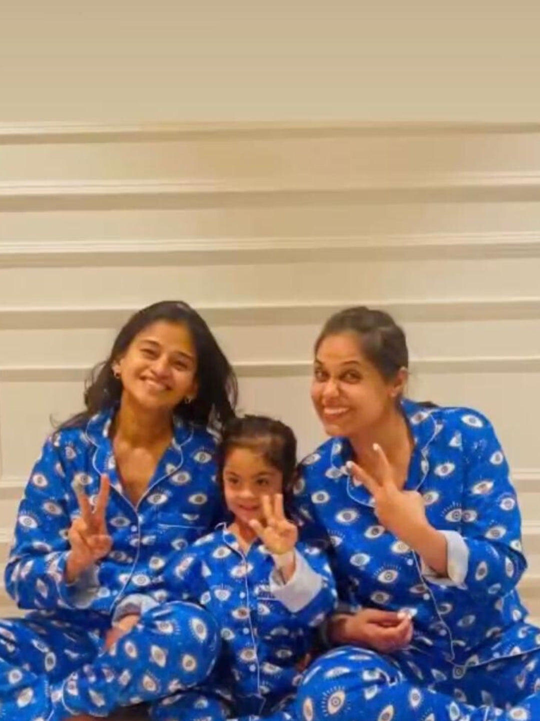 Nazar Pure Cotton Mom & Kids Twinning PJ Set