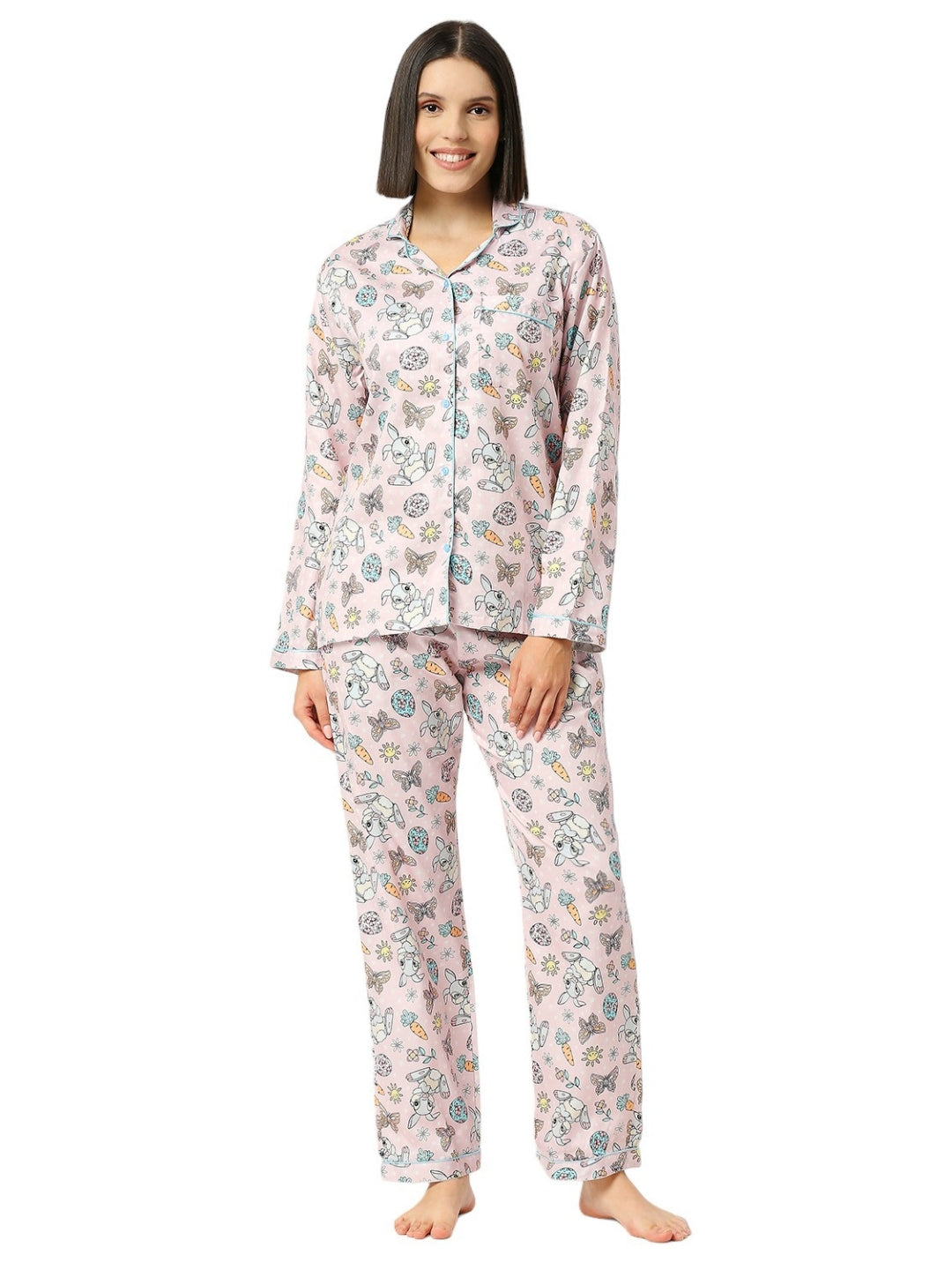 Peter Rabbit Button Down Pj Set - Pure Cotton Pj Set with Notched Collar