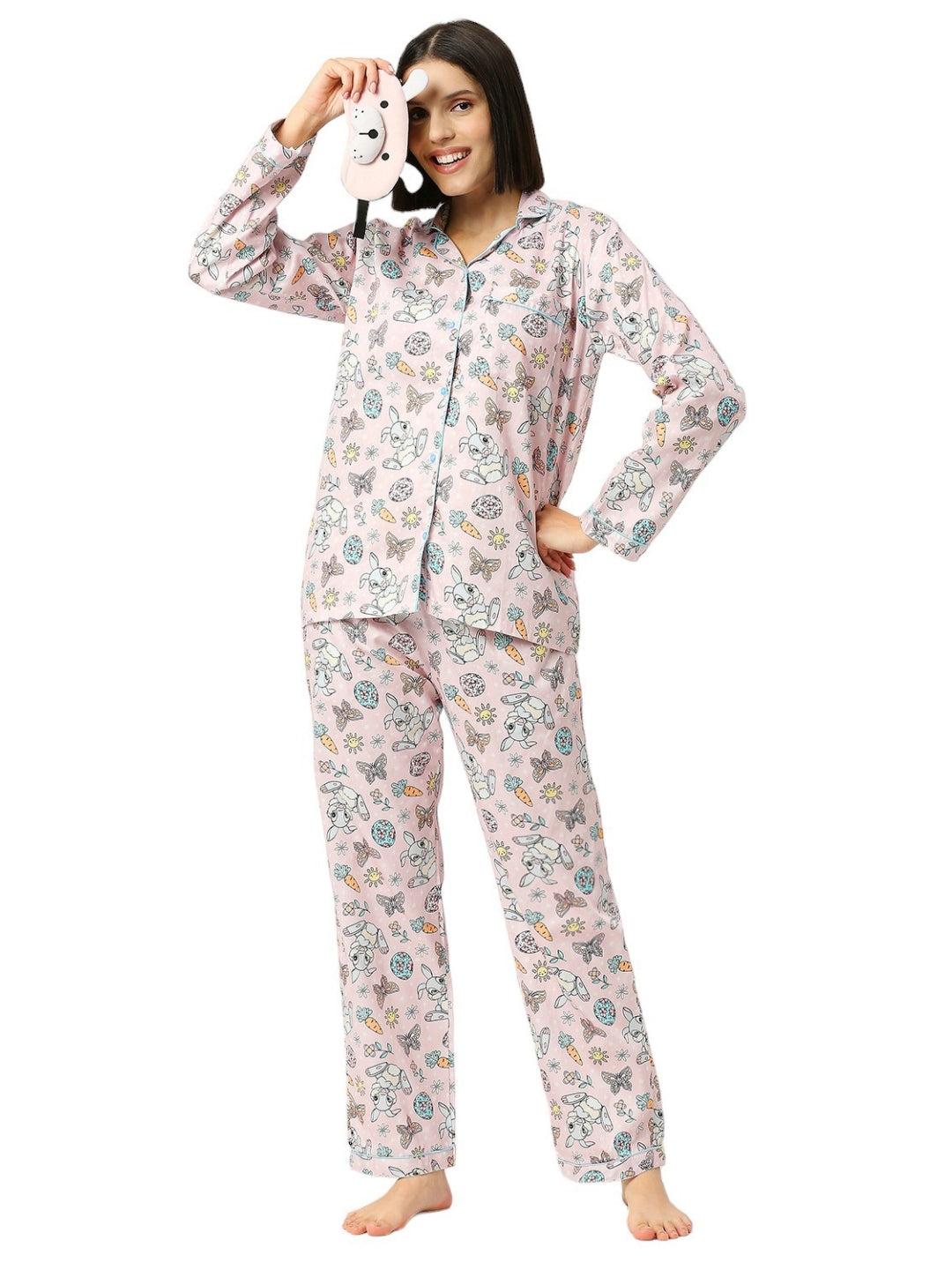 Peter Rabbit Button Down Pj Set - Pure Cotton Pj Set with Notched Collar