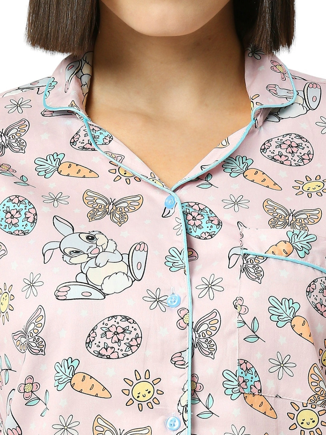 Peter Rabbit Button Down Pj Set - Pure Cotton Pj Set with Notched Collar