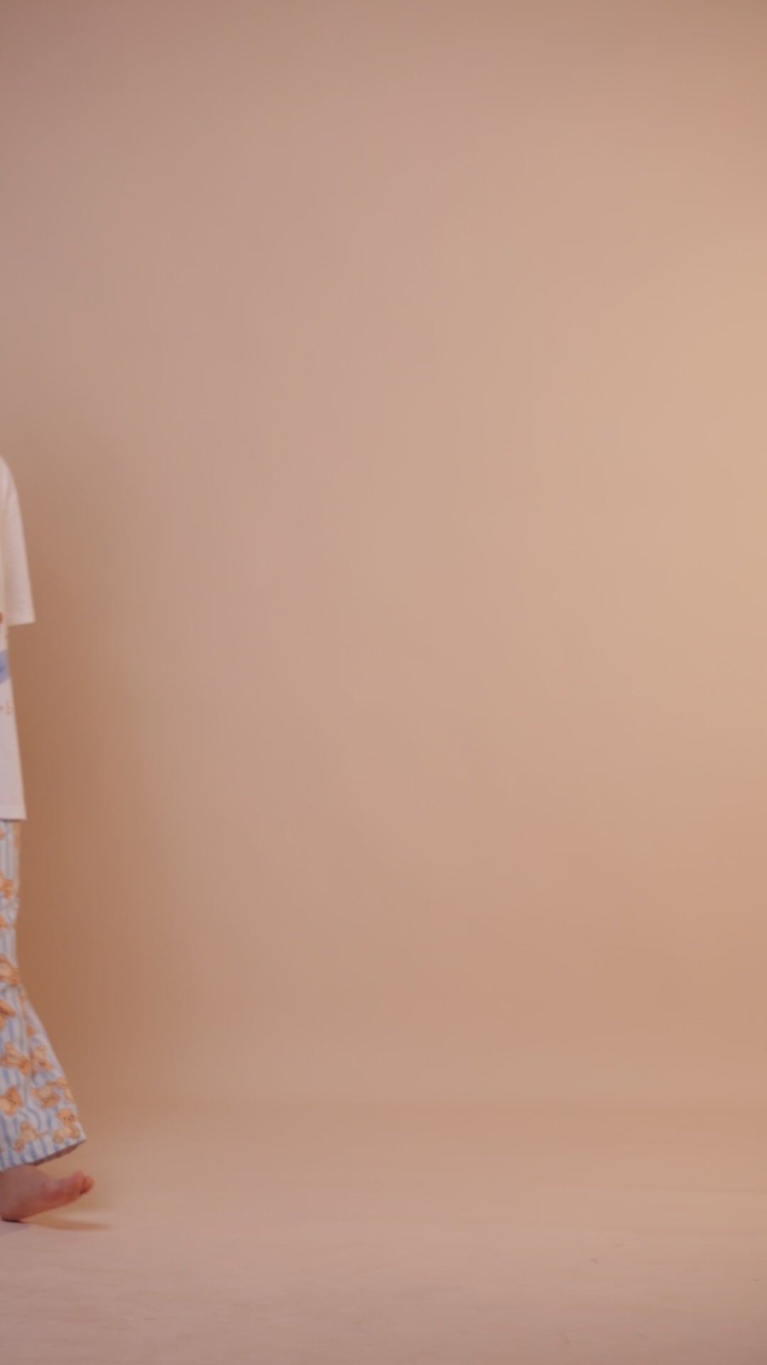 Hugs & Stripes T-shirt Pj Set - Oversized Tshirt with Pj Combo