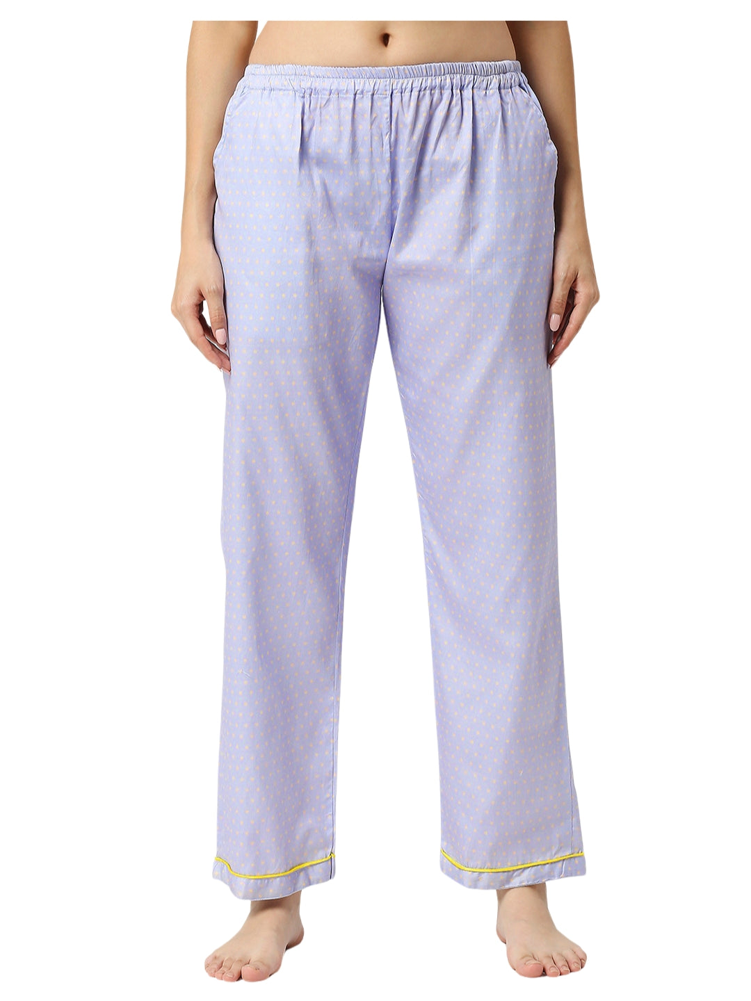 Purple Paradise Button Down Pj Set - Pure Cotton Pj Set with Notched Collar